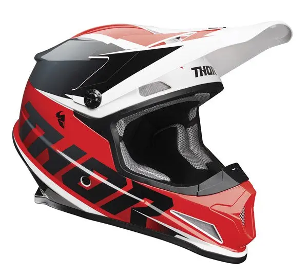 Thor Mx Sector Fader Helmet Red Blk S22 1