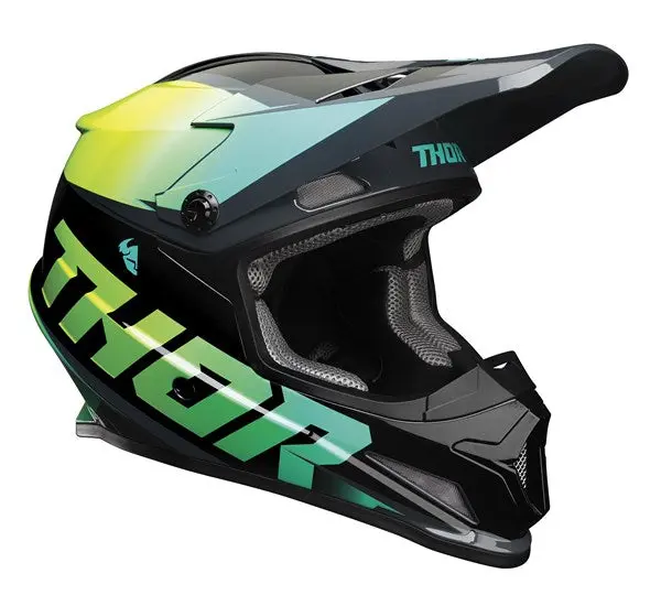 Thor Mx Sector Fader Helmet Acid Teal S22 1