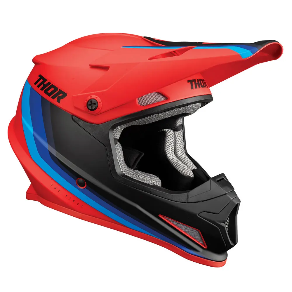 Thor Mx Sector Runner Mips Helmet Red Blue 1