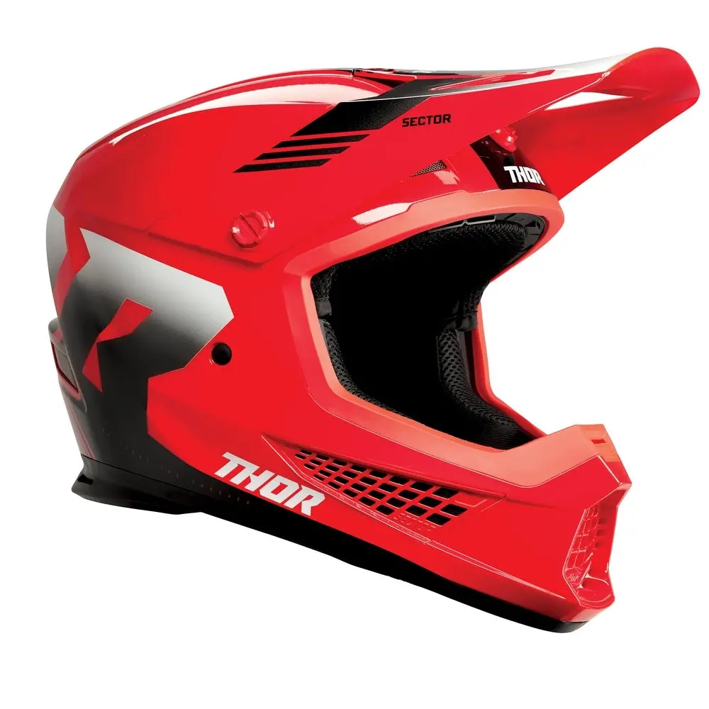 Thor Sector 2 Carv Helmet Rd/Wh 1