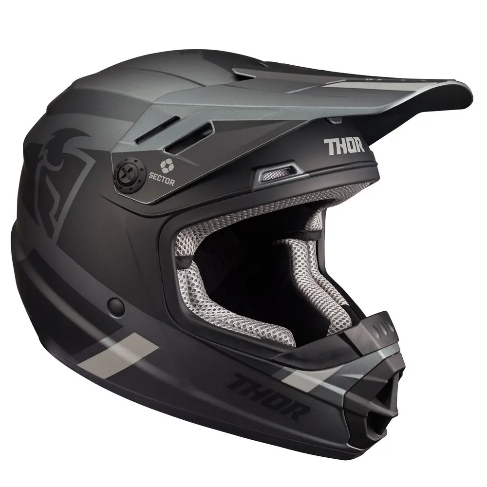 Thor Mx Sector Split Youth Helmet Charc Black 1