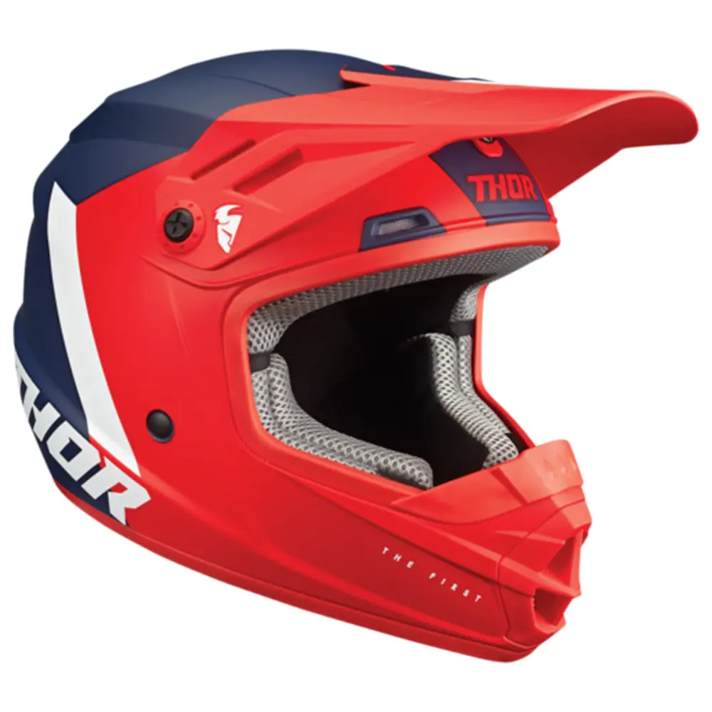 Thor Sector Youth Helmet Chev Red Blk 1