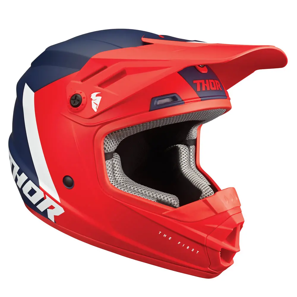 Thor Mx Sector Youth Helmet Chev Red Blk 1