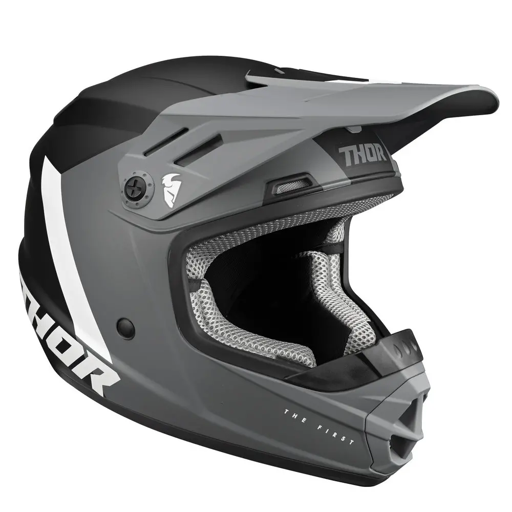 Thor Mx Sector Youth Helmet Chev Grey Black 1