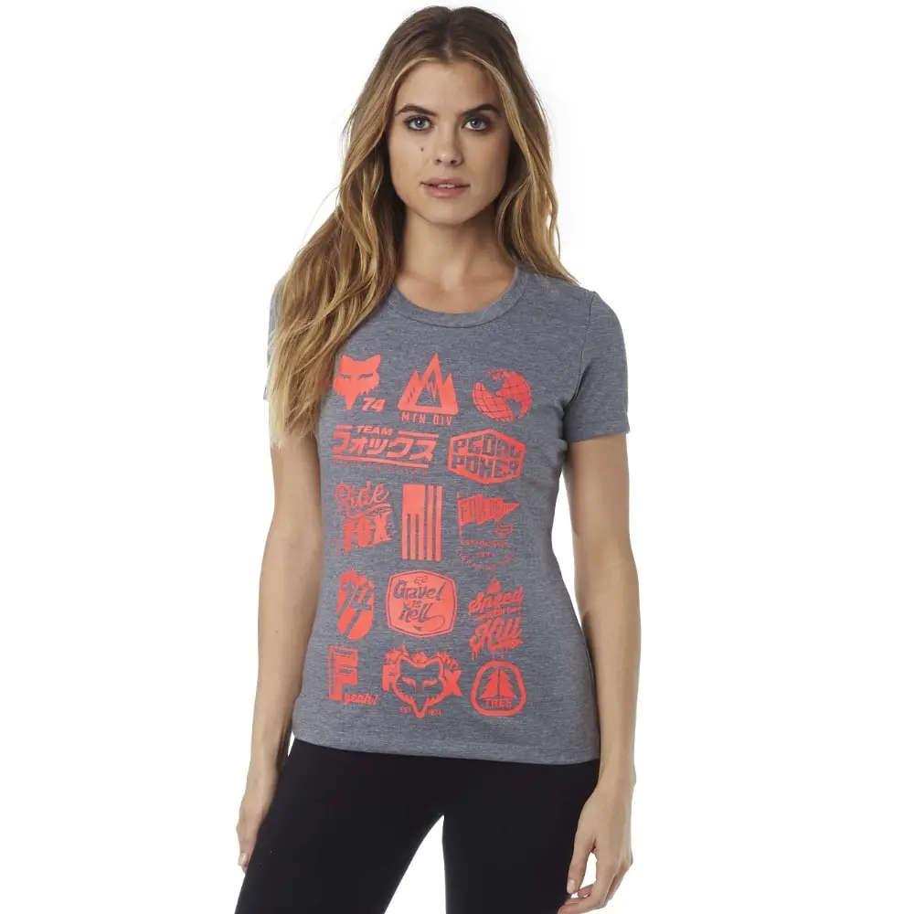 Fox Womens Mountain Division Tech Tee [Heather Pewter] 1