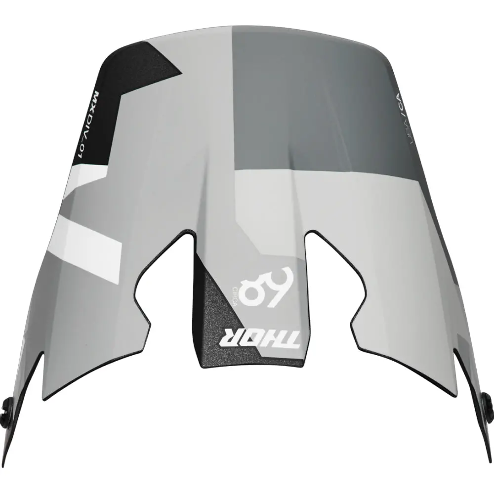 Helmet Visor Kit S25 Thor Mx Reflex Sport Carbon Brave Grey/White 1