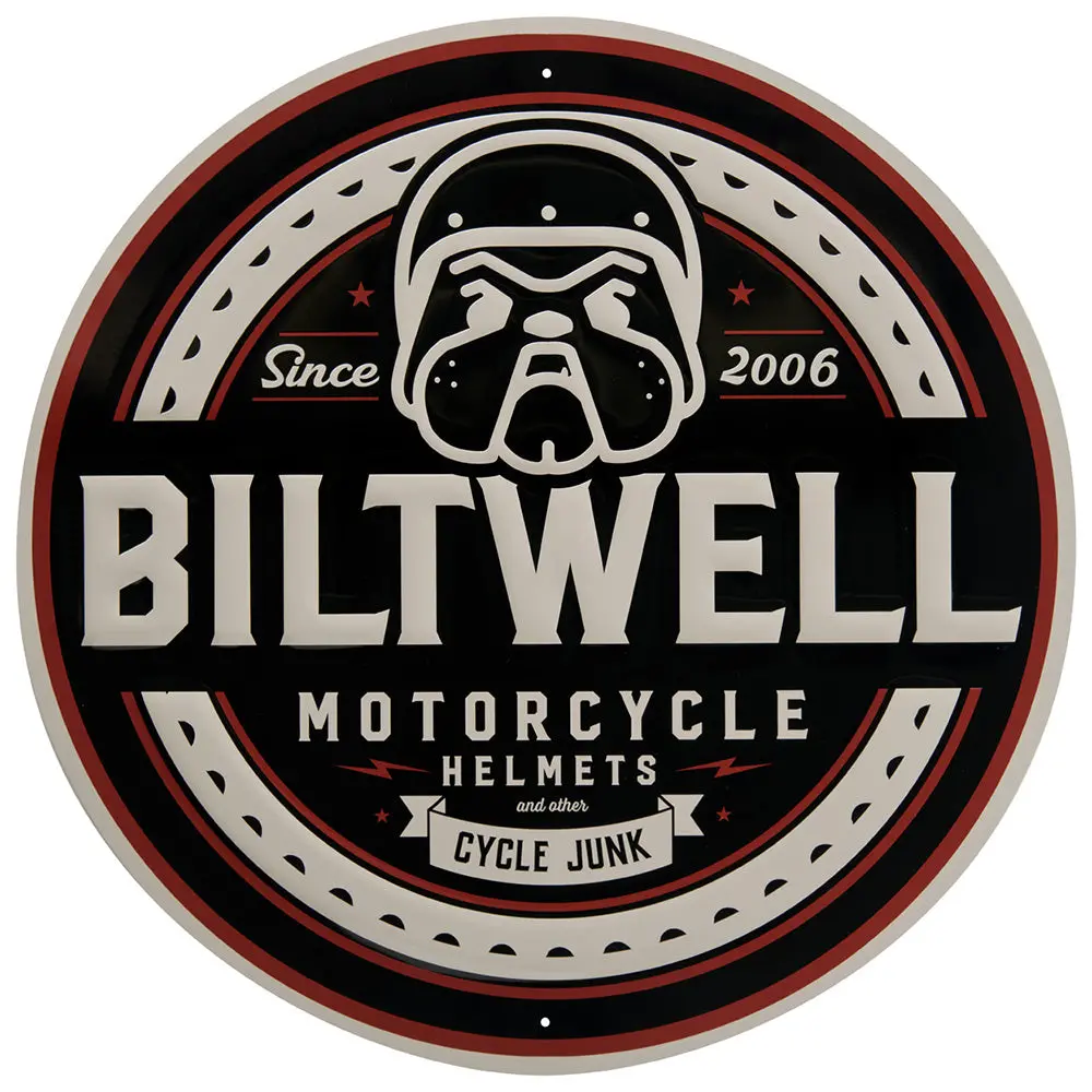 Biltwell Sign [Bulldog Black/Grey/Garnet] 44Cm 1