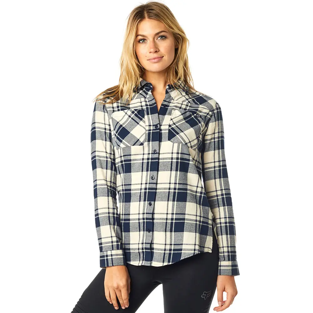 Fox  Womens Flown Flannel L/S Shirt [Sand] 1
