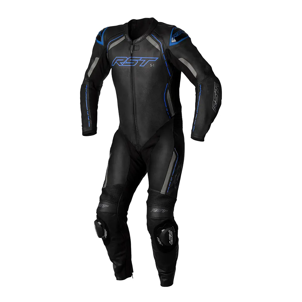 Rst S1 Leather Suit [Black/Grey/Neon Blue] 1
