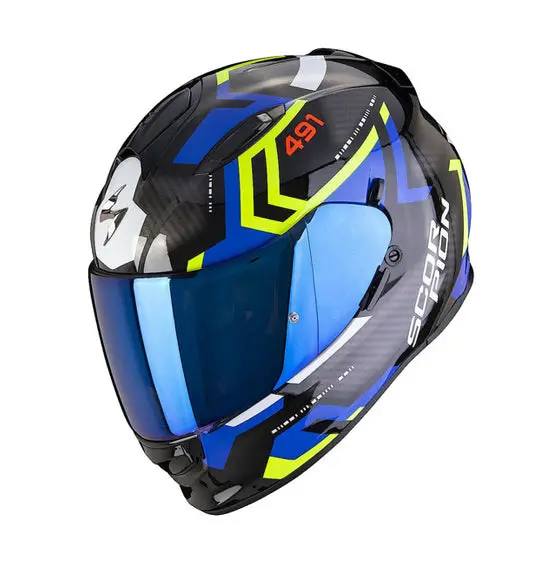 Scorpion Exo-491 Spin - Black/Blue/Neon Yellow 1
