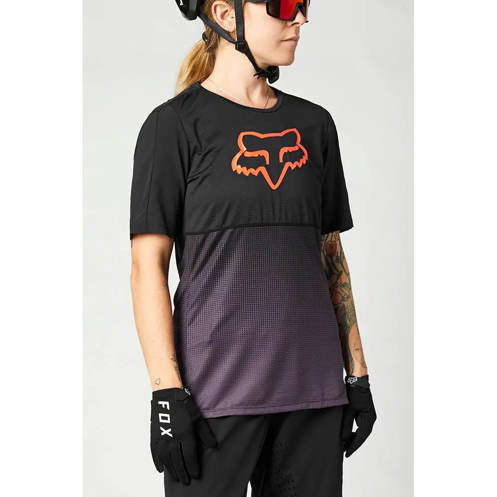 Fox Womens Flexair Ss Jersey [Black/Purple] 1