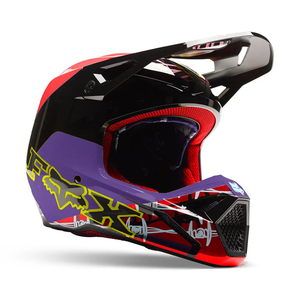 Fox V1 Barbed Wire Helmet Mips Se Ece [Black/Red] Xxl 1