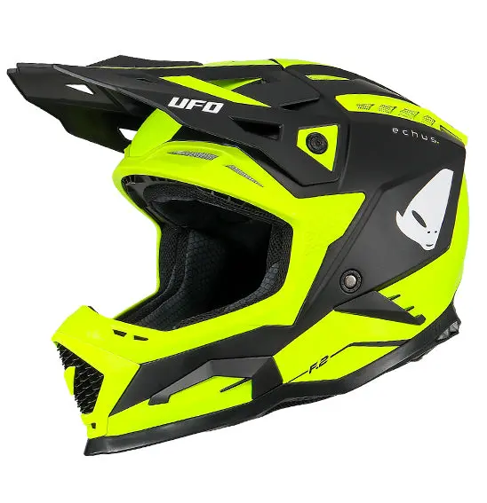 Ufo Echus Helmet - Neon Yellow / Black 1