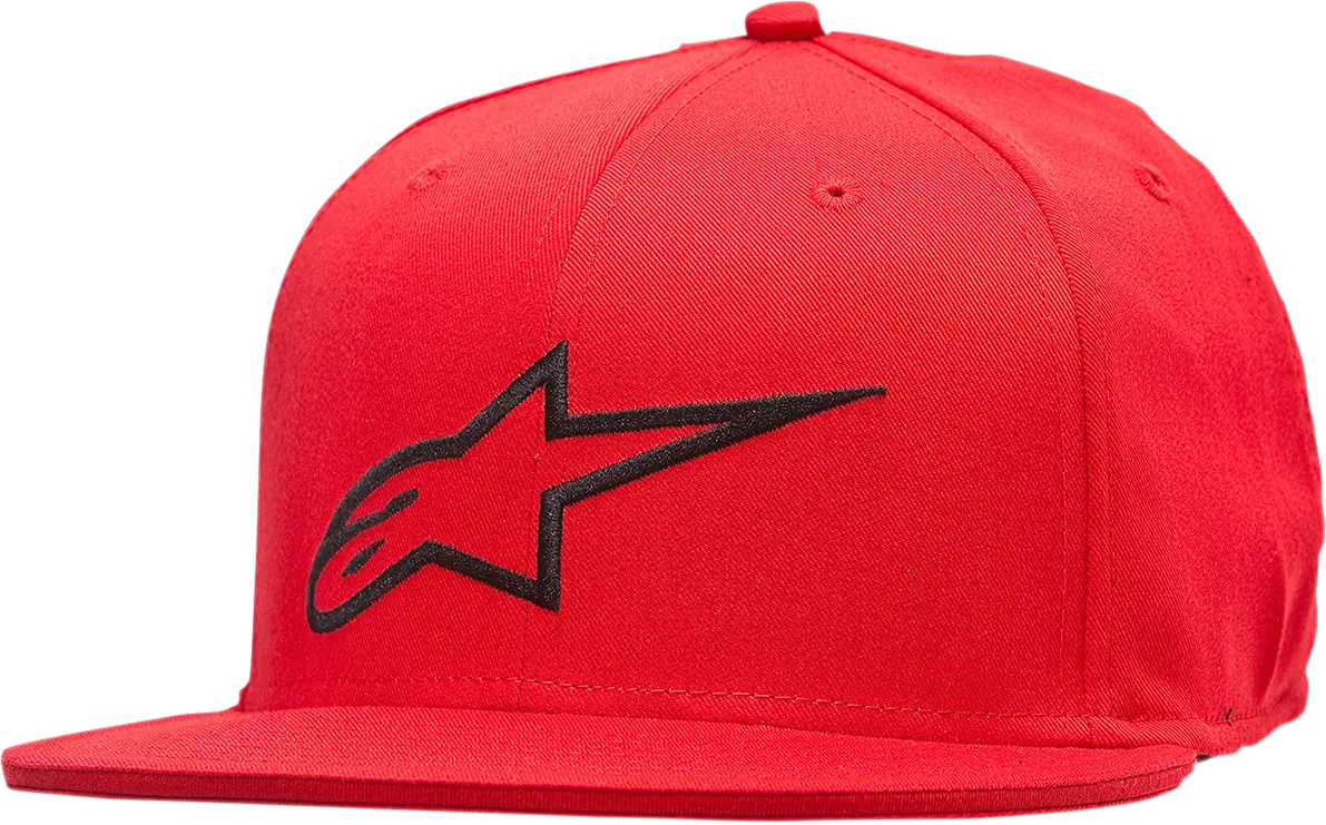 Alpinestars Ageless Flat-Bill Baseball Cap – Red/Black (L/Xl) 1