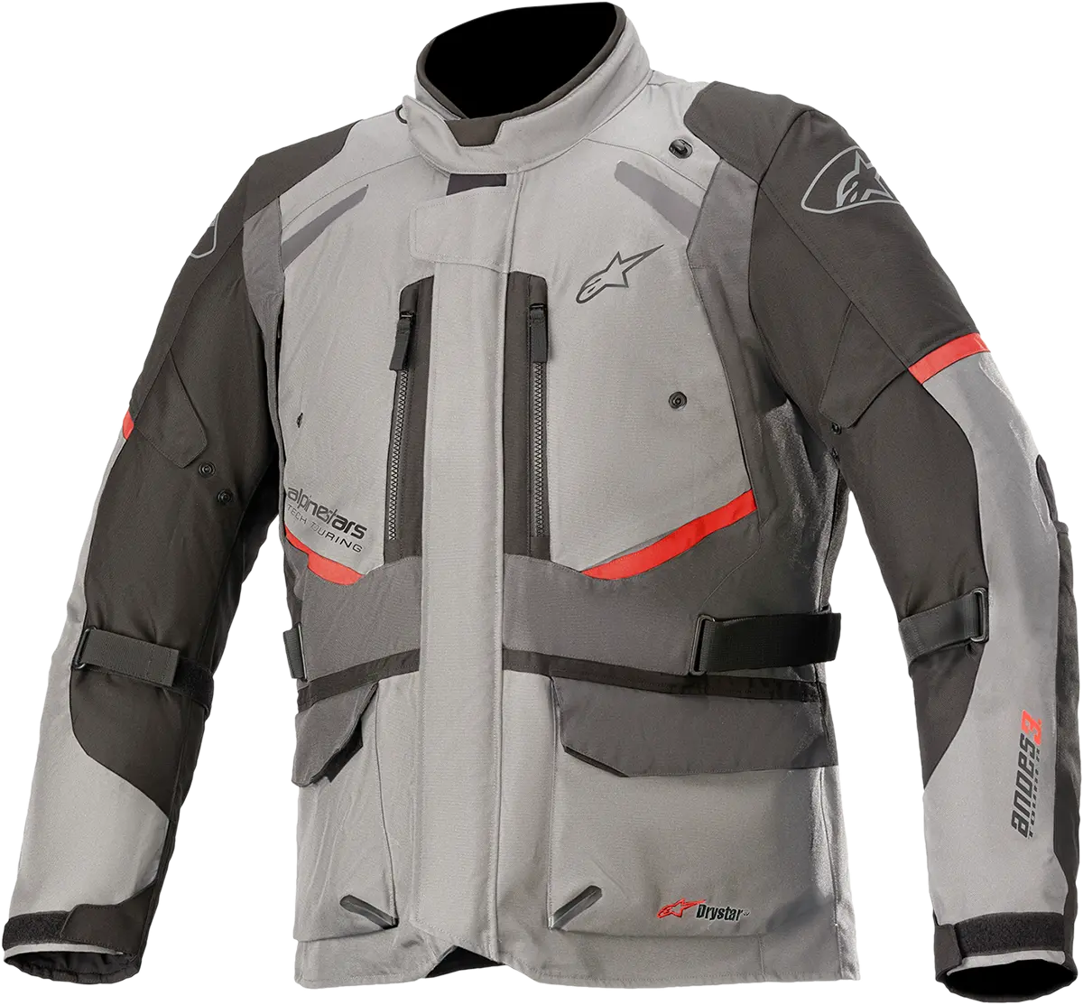 Alpinestars Andes V3 Drystar Waterproof Motorcycle Jacket – Gray, Small 1