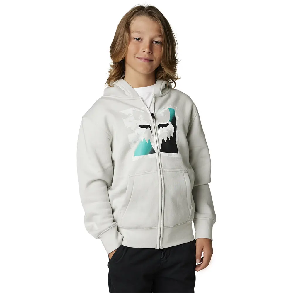 Fox Youth Detonate Zip Fleece Hoody [Light Grey] 1
