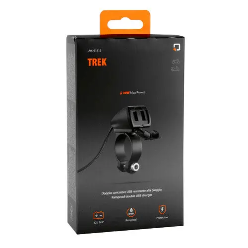 Optiline Trek Rainproof Double Usb Charger 3 Types Of Fixing 5400 Ma 30W 12/24V 2
