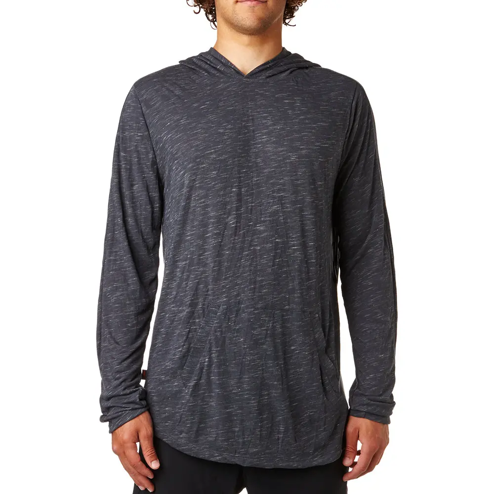 Moth Ls Hooded Knit [Charcoal Heather] 1