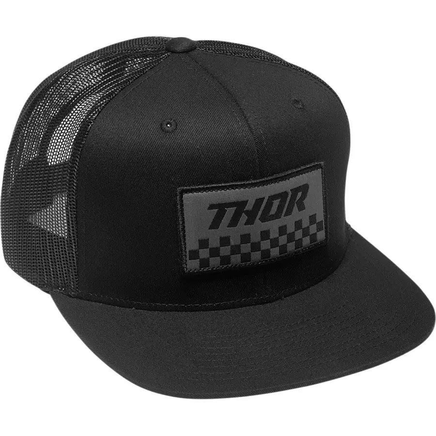 Hat Thor Checkers Trucker Snapback Black / Charcoal One Size 1
