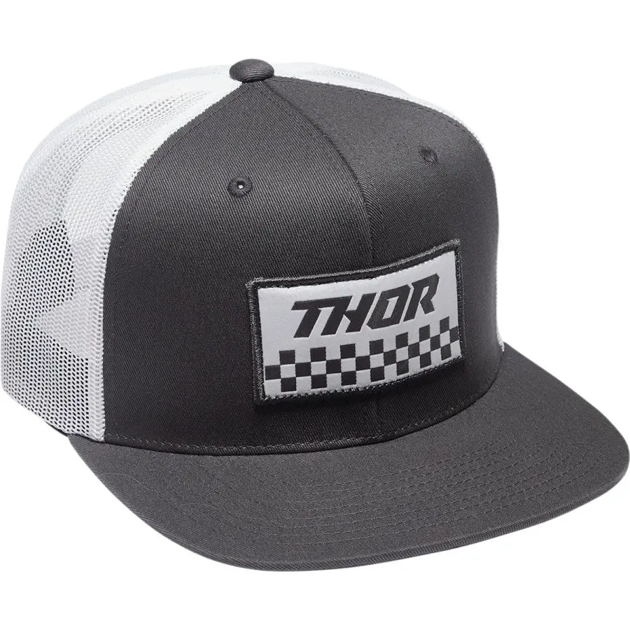 Hat Thor Checkers Trucker Snapback Gray / White One Size 1