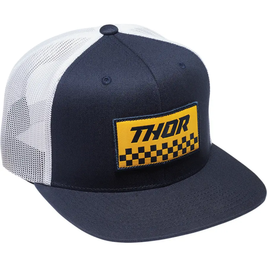 Hat Thor Checkers Trucker Snapback Navy / White One Size 1