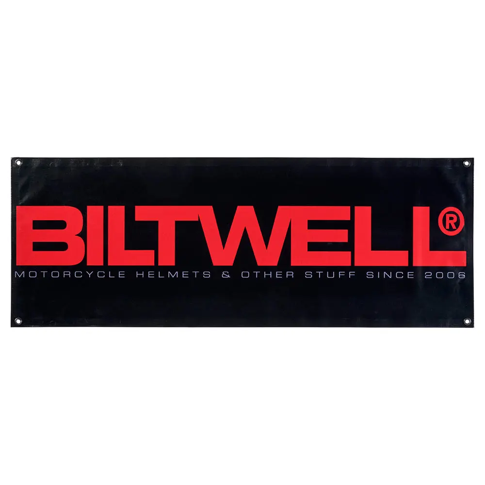 Biltwell Shop Banner Racing [Black/Red] 45X123cm 1
