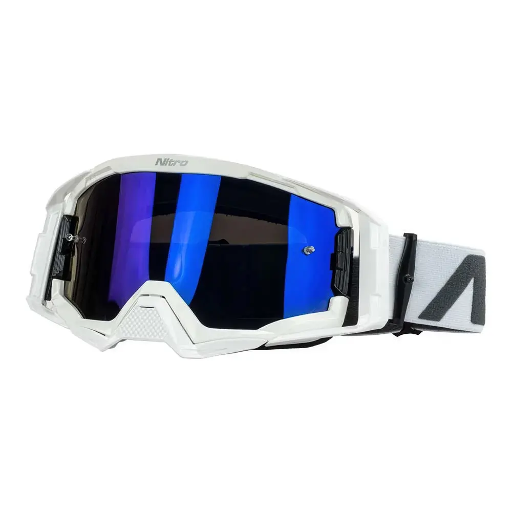 Nitro Nv-150 Goggles [White/Blue Lens] 1