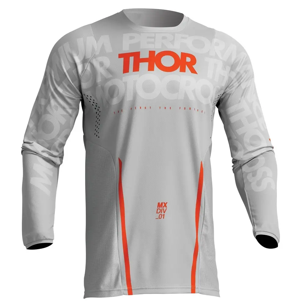 Jersey S23 Thor Mx Pulse Mono Gray/Orange 1