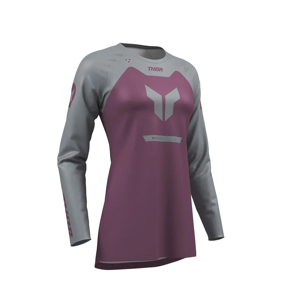 Thor Jersey Womens Ridemode Menace Pur/Gray 1