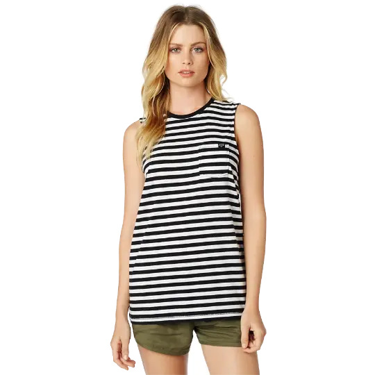 Fox Womens Jail Break Muscle Tank [Black/White] 1