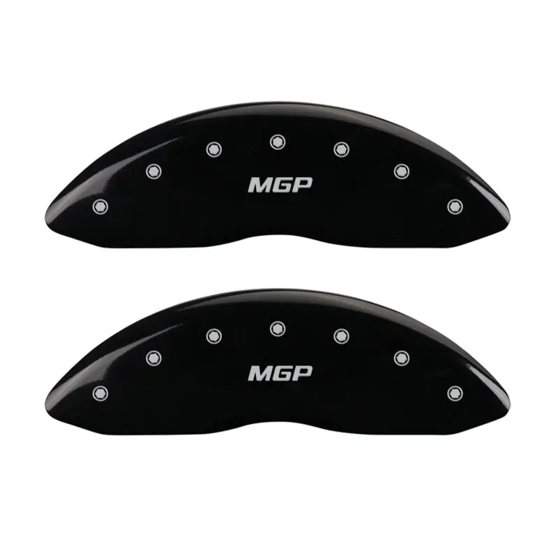 Mgp Engraved Brake Caliper Covers – Front & Rear Set, Black With Silver Accents 1