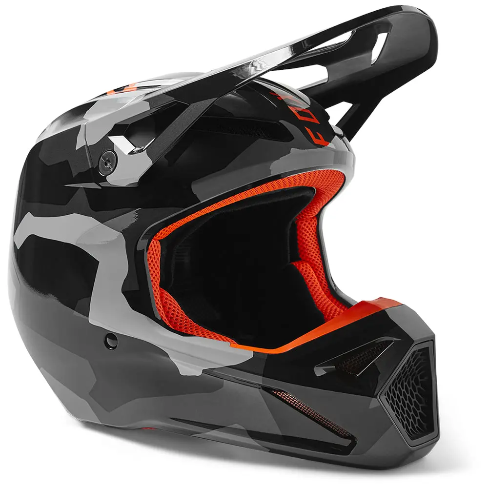 Fox Youth V1 Bnkr Helmet Mips Ece [Grey Camo] 1