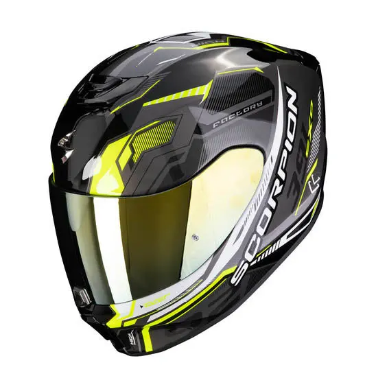 Scorpion Exo-391 Haut - Black/Silver/Neon Yellow 1
