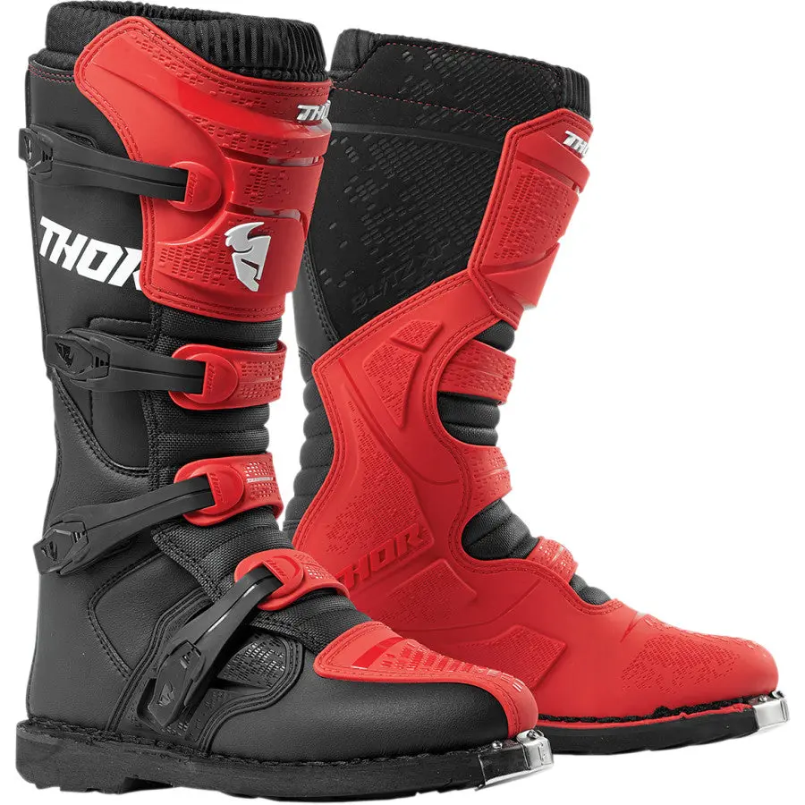 Motorcross Boots Thor Mx Blitz Xp Mens Red/Black Size 10 1