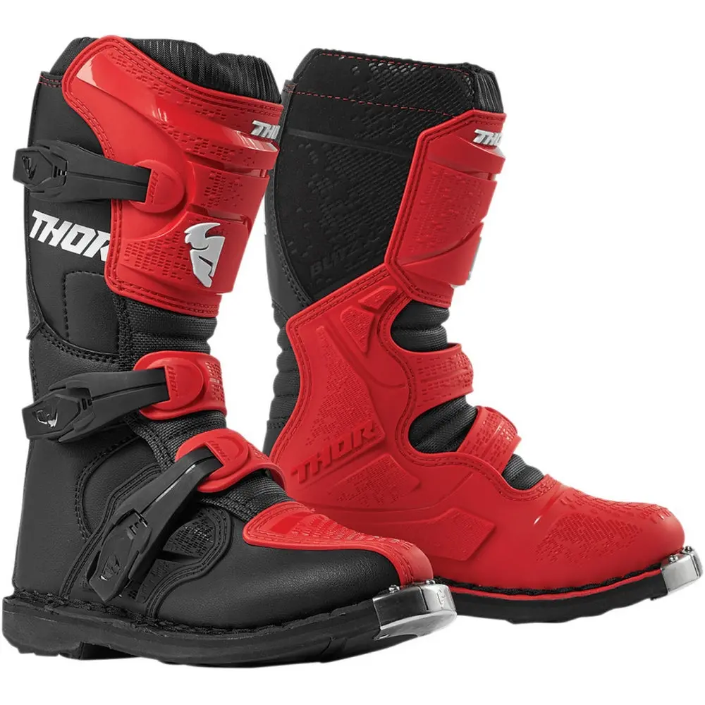 Boots Thor Mx Blitz Xp Youth Red Black 1