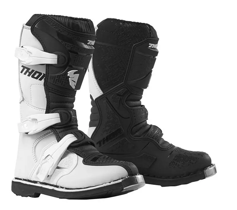 Thor Mx Blitz Xp Youth White Black Boot 1