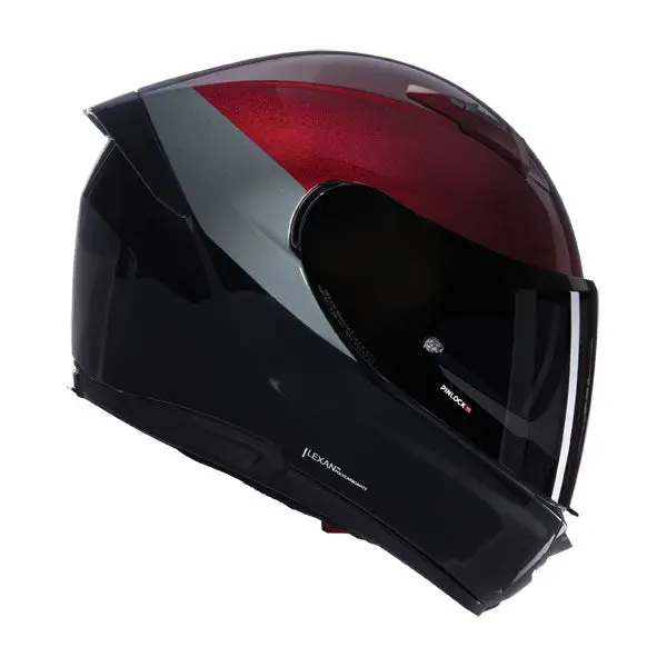 Nolan N60-6 Full Face Helmet - Verniciatura Black/Maroon/Silver 2