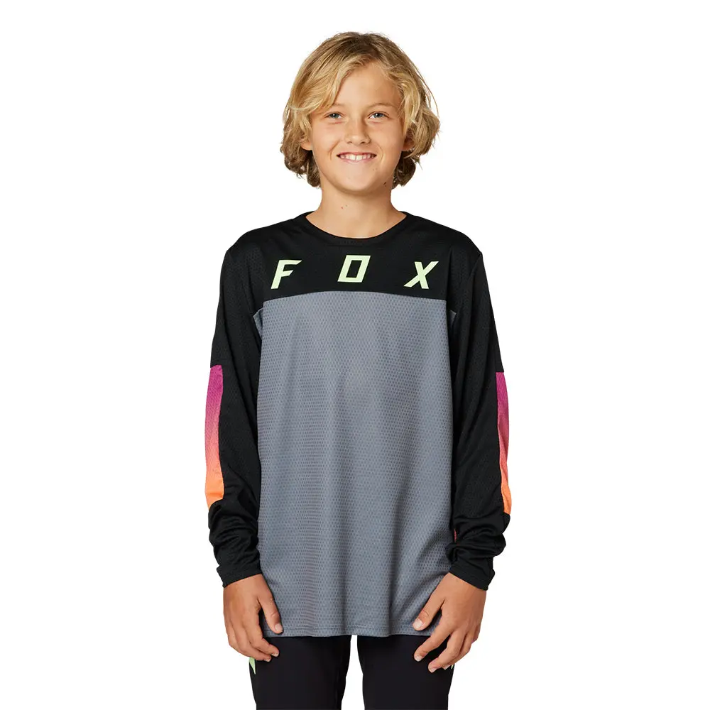 Fox Youth Defend Ls Jersey Race [Black] Ys 1