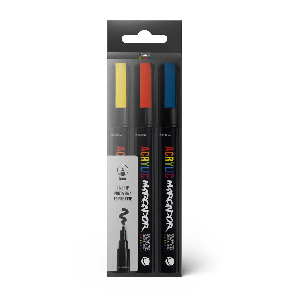 Mtn Pack Acrylic Marcador 3Pk 1Mm (Basic) 1