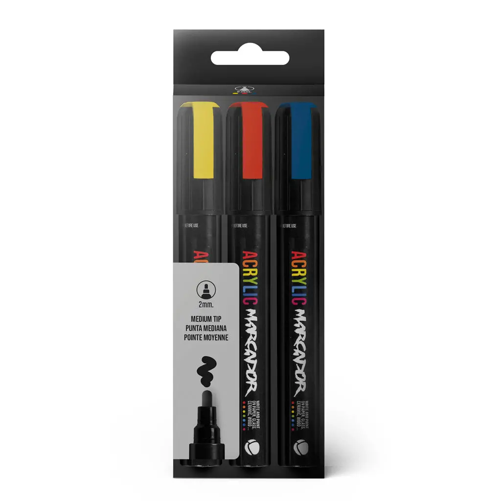 Mtn Pack Acrylic Marcador 3Pk 2Mm (Basic) 1