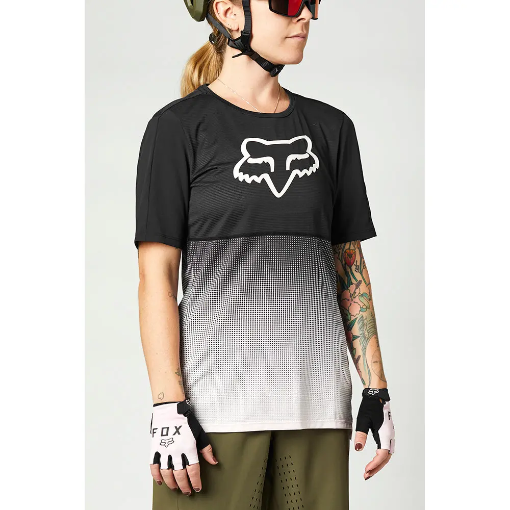 Fox Womens Flexair Ss Jersey [Black/Pink] 1