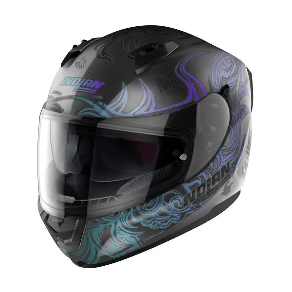 Nolan N60-6 Full Face Helmet - Grey/Violet - Xs Only 1