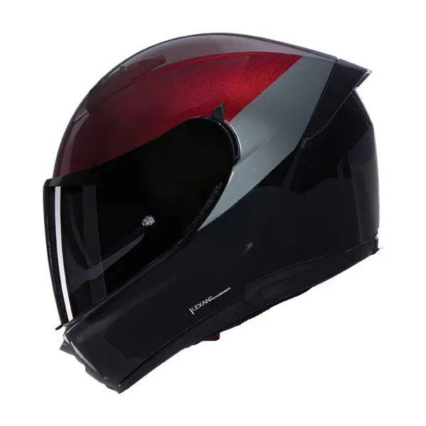 Nolan N60-6 Full Face Helmet - Verniciatura Black/Maroon/Silver 4