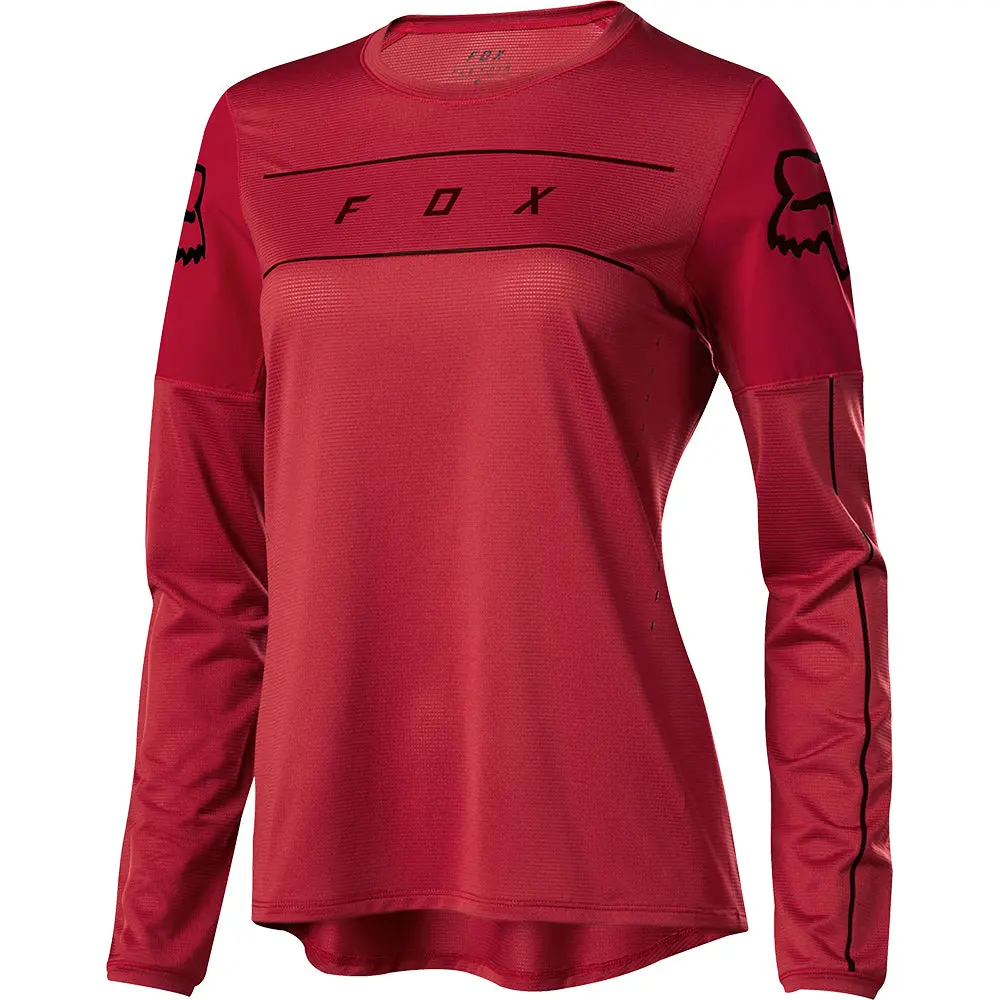 Fox Womens Flexair Ls Jersey [Cardinal] Xl 1