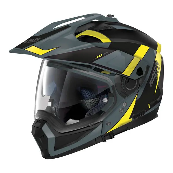 Nolan N70-2 X Adventure Helmet - Black/ Grey / Yellow 1