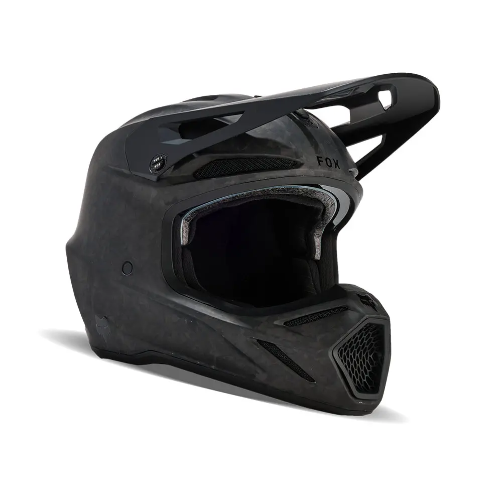 Fox V3 Rs Carbon Solid Helmet Mips Ce [Matte Black] 1