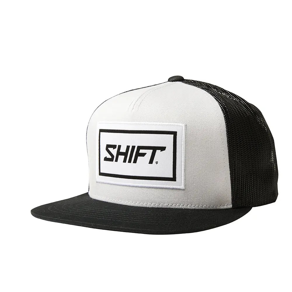 Shift Wordmark Snapback [White/Black] 1