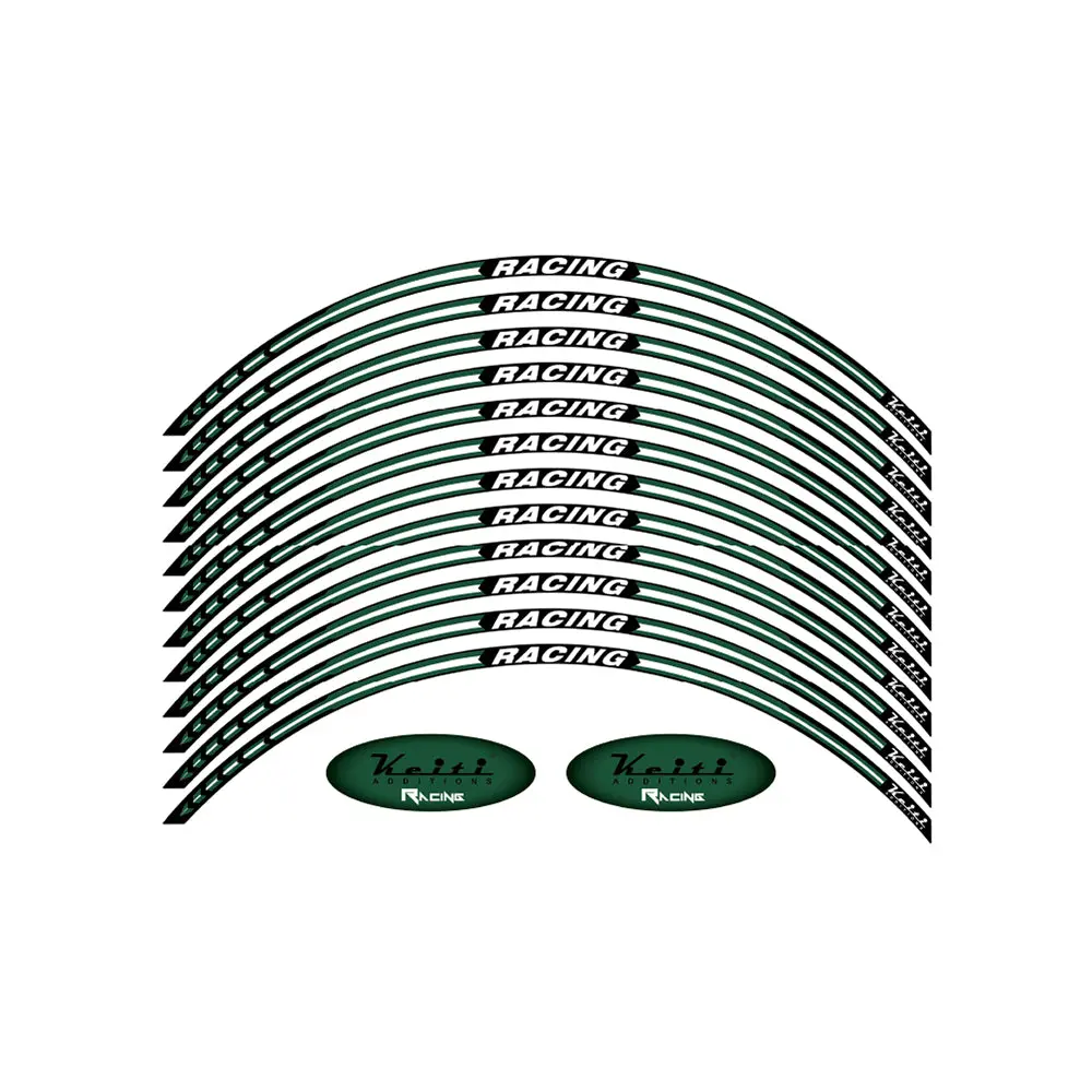 Keiti Reflective Wheel 3 Stripe Racing Ws820g [Green] 1