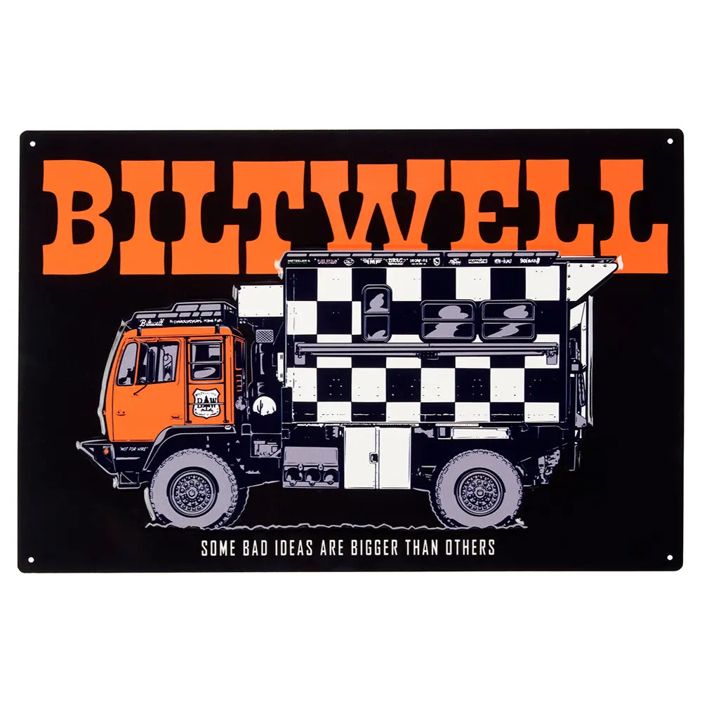 Biltwell Sign [Lmtv Black/Orange/White] 45X30cm 1