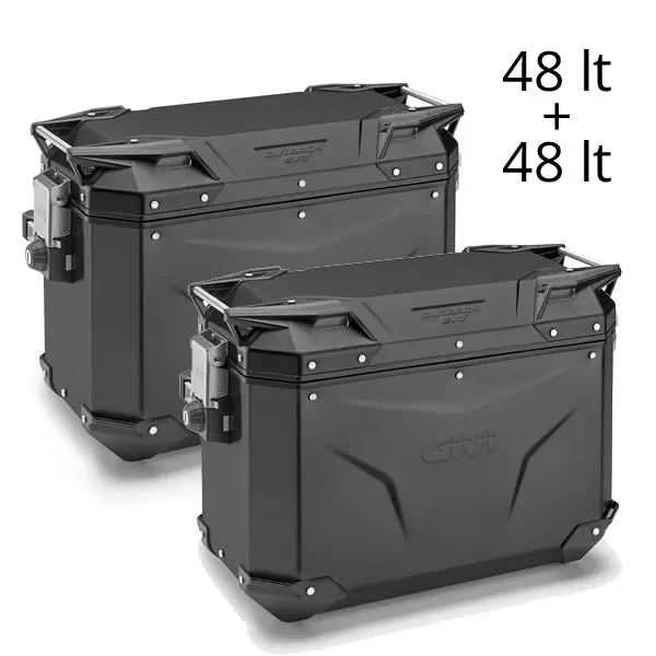 Givi Trekker Outback Evo 48 Lt Cam-Side Cases Black (Pair) 1
